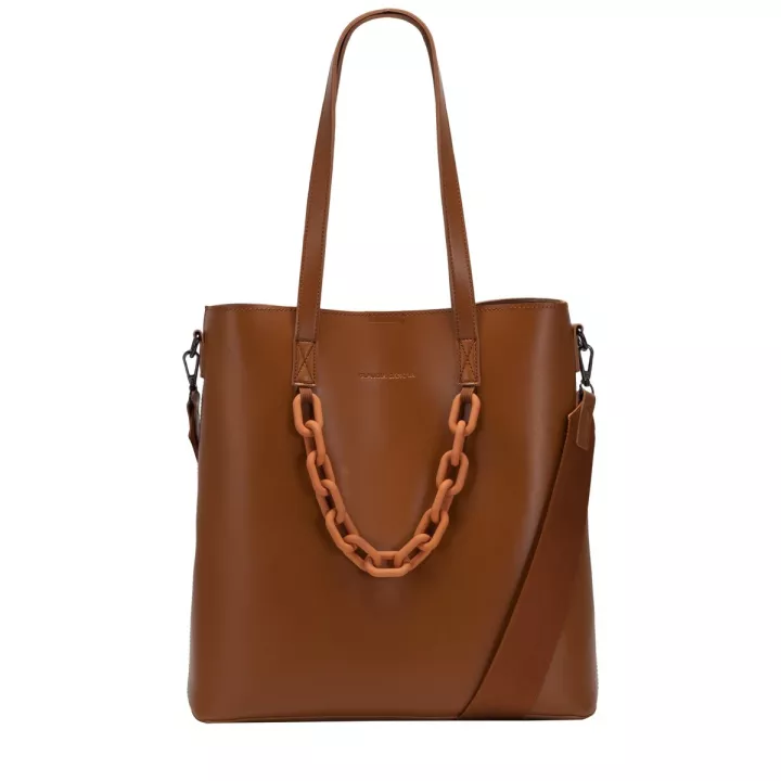 claudia canova Katea Elizabeth Chain Tote Bag Tan