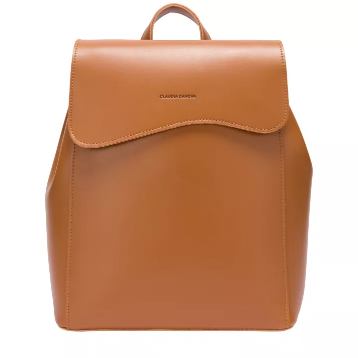 claudia canova Milan Cali Flap Over Backpack Tan