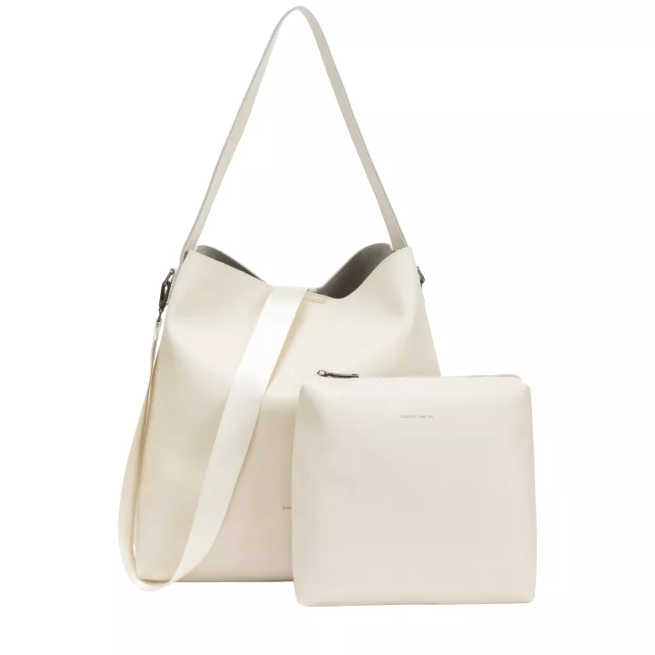 claudia canova Milan Mono Tote Bag Chalk