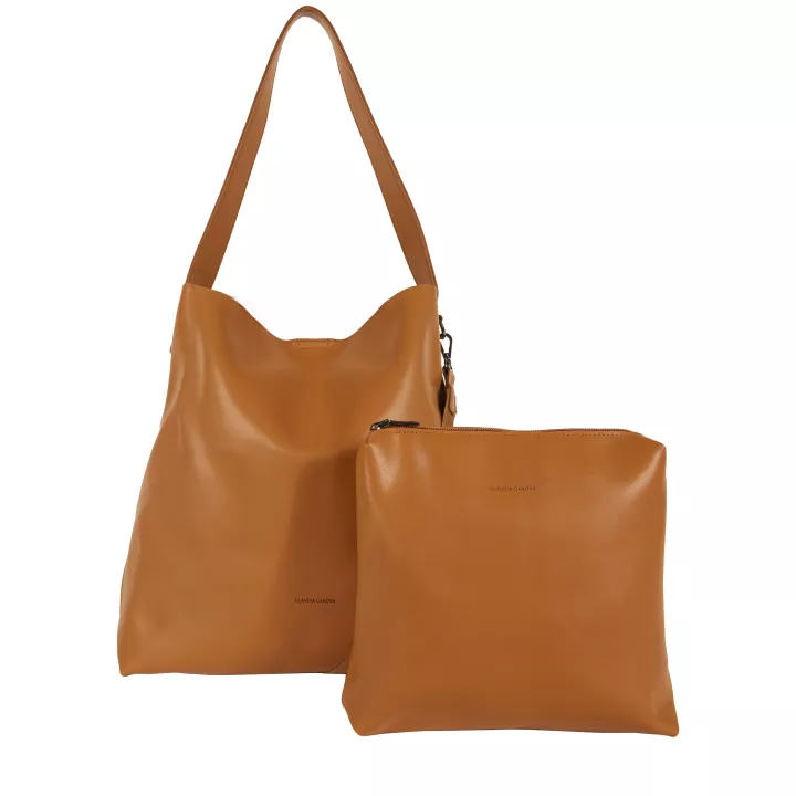 claudia canova Milan Mono Tote Bag Tan