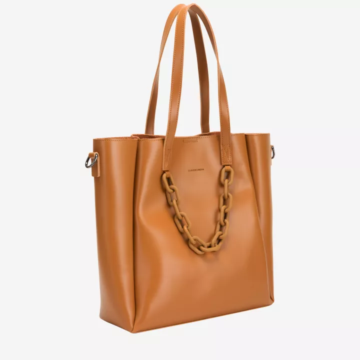 Claudia Canova Milan Romilly Large Tote Bag Tan