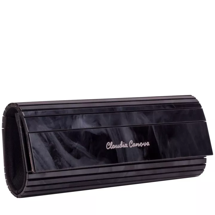 Claudia Canova Home Acrylic Pearlescent Clutch Black