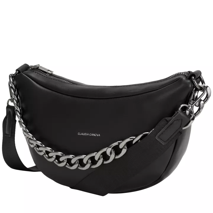 Claudia Canova Home Astra Chainline Crossbody Bag Black
