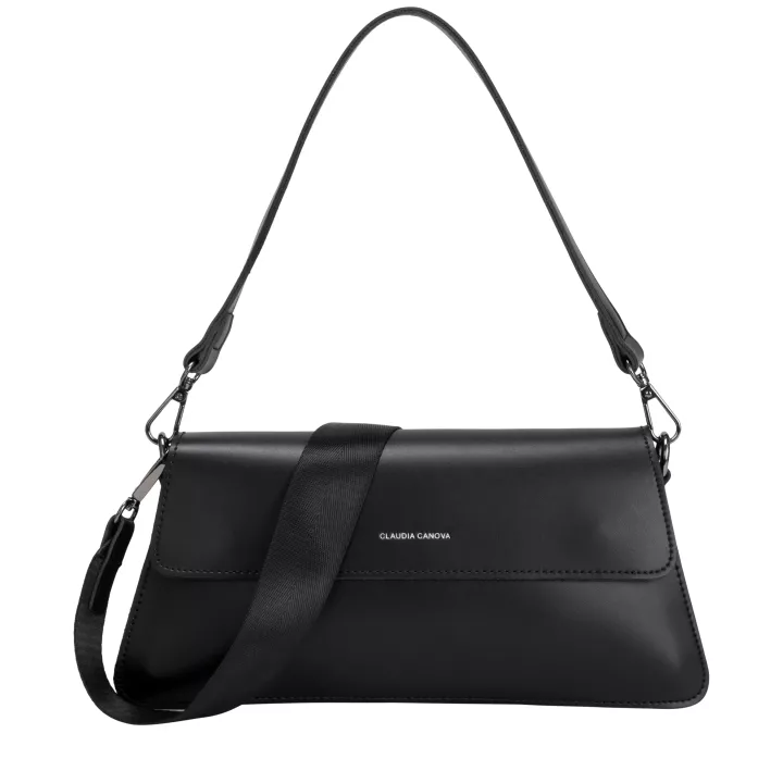 claudia canova Home Luxe Classic Flap Shoulder Bag Black