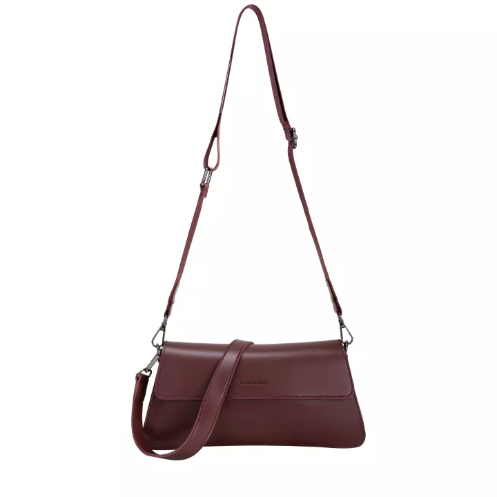 Claudia Canova Home Luxe Classic Flap Shoulder Bag Burgundy
