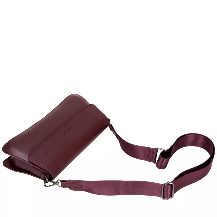 Claudia Canova Home Luxe Classic Flap Shoulder Bag Burgundy