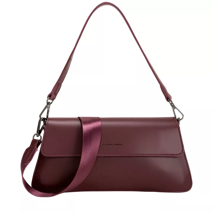 claudia canova Home Luxe Classic Flap Shoulder Bag Burgundy