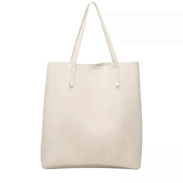 Claudia Canova Home Unlined Pocket Shopper Tote Bag Chalk