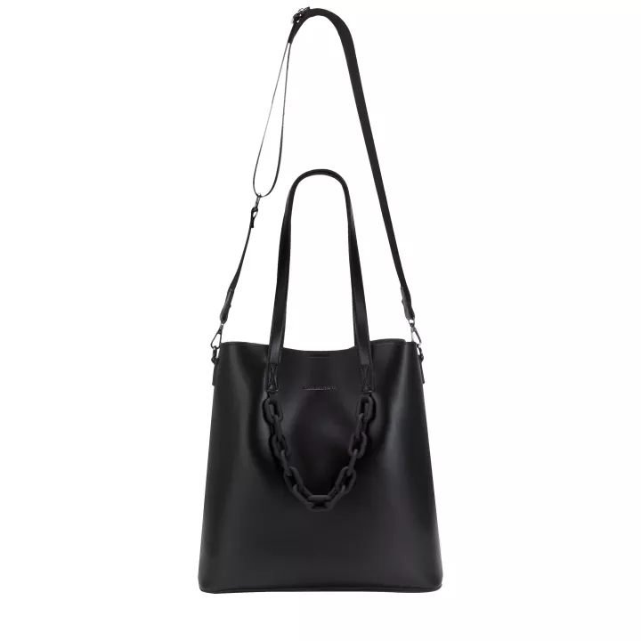 Claudia Canova Katea Elizabeth Chain Tote Bag Black