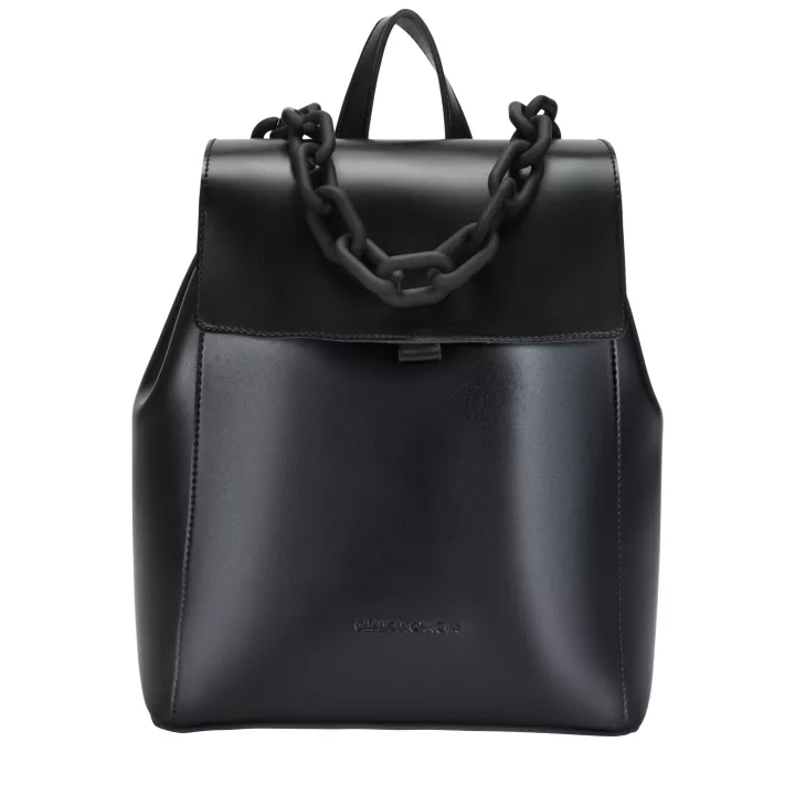 claudia canova Katea Sophia Flapover Backpack Chain Detail Black
