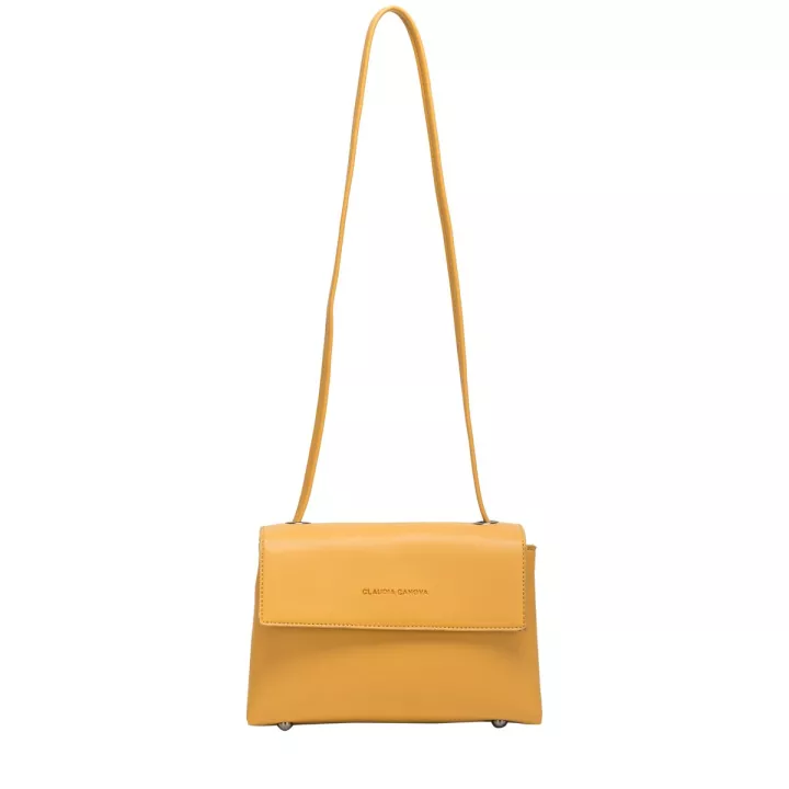 Claudia Canova Lori Cindi Flapover Crossbody Bag Mustard