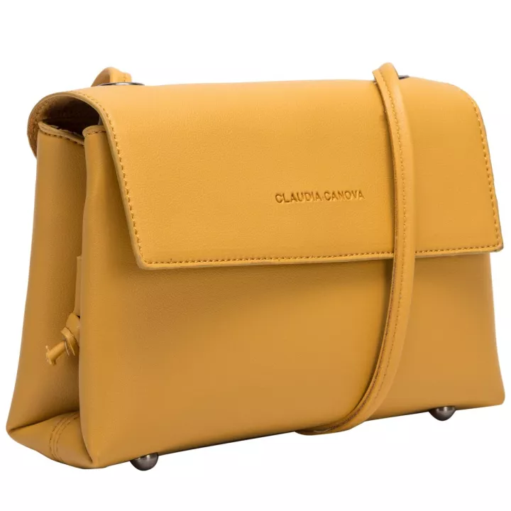 Claudia Canova Lori Cindi Flapover Crossbody Bag Mustard