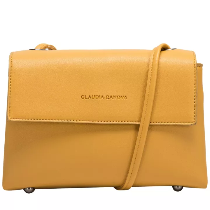 claudia canova Lori Cindi Flapover Crossbody Bag Mustard