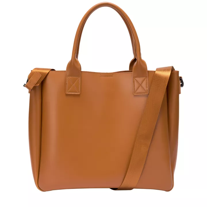 Claudia Canova Milan Amilia Xl Single Pocket Tote Grab Bag Tan