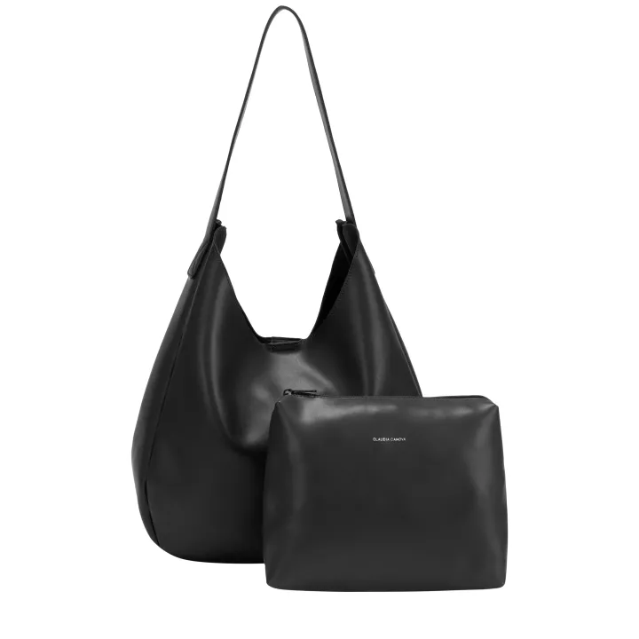 claudia canova Milan City Glide Hobo Tote Bag Black