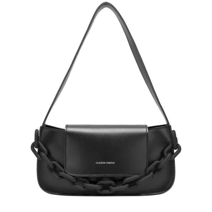 claudia canova Milan Esme Flap Over Shoulder Bag Black