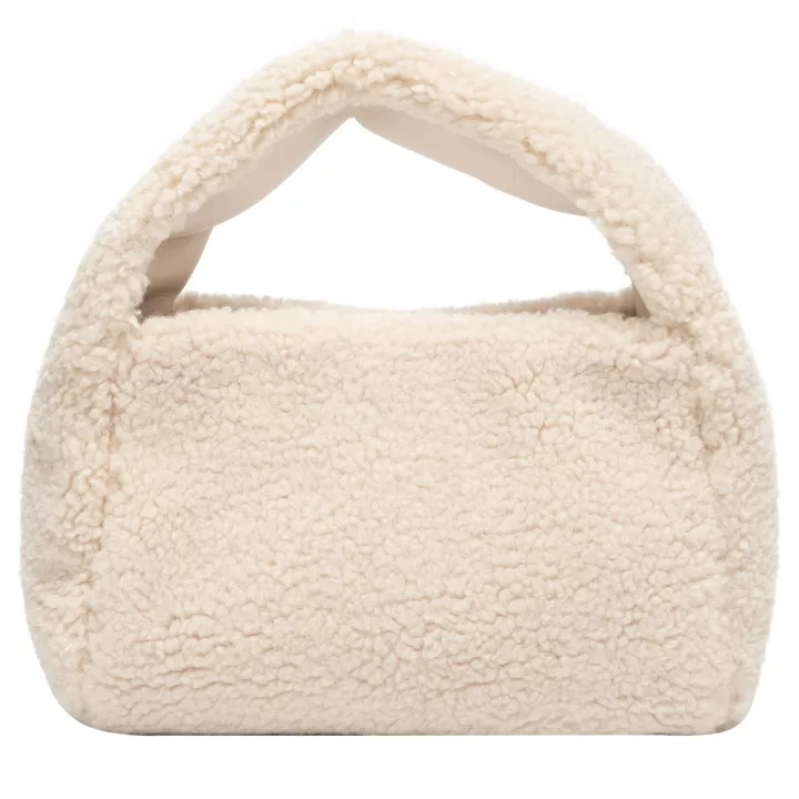 Claudia Canova Milan Inara Teddy Grab Crossbody Bag Beige