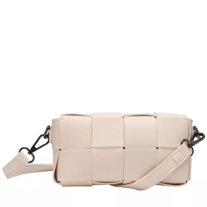 Claudia Canova Milan Lana Woven Crossbody Bag Cream