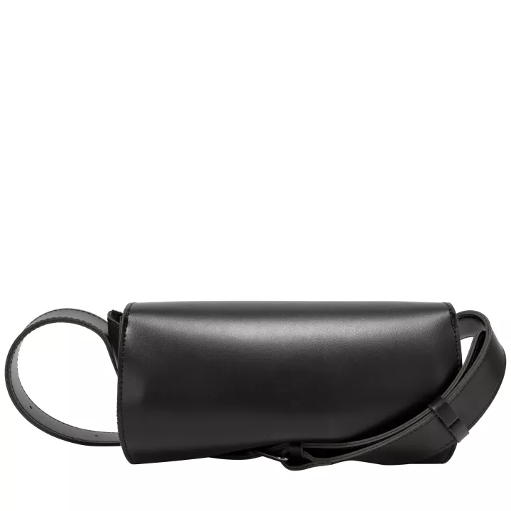 Claudia Canova Milan Liora Barrel Crossbody Bag Black