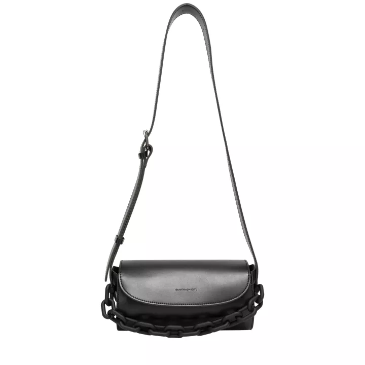 Claudia Canova Milan Liora Barrel Crossbody Bag Black