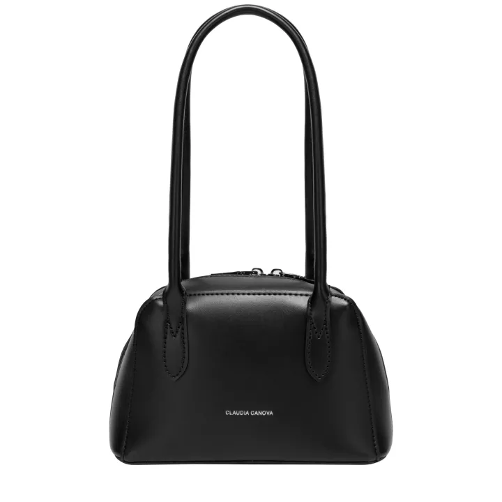 claudia canova Milan Yara Long Handle Shoulder Bag Black