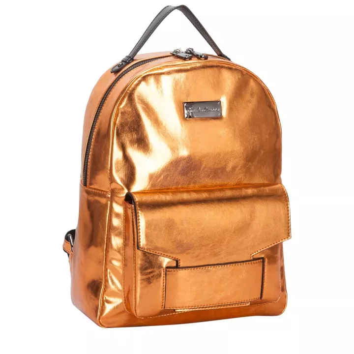Claudia Canova Mouvement Adela Metallic Backpack Orange
