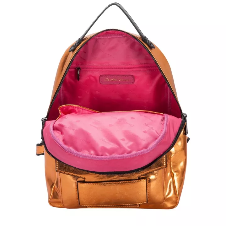 Claudia Canova Mouvement Adela Metallic Backpack Orange