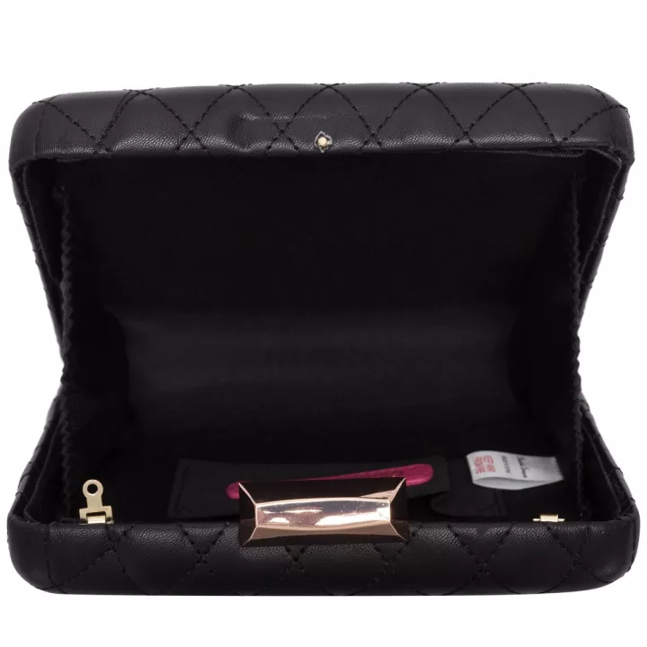 Claudia Canova Panache Vila Quilted Chain Crossbody Bag Black