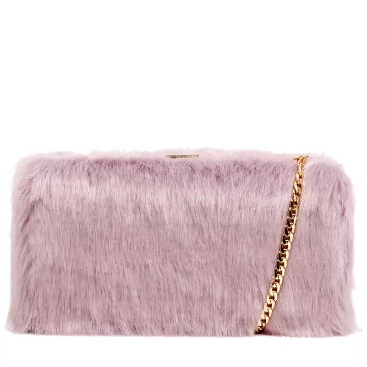 Claudia Canova Pandora Nol Faux Fur Clutch Bag Lilac