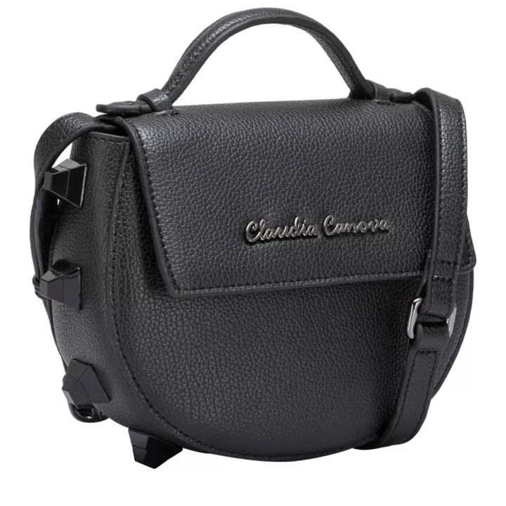Claudia Canova Regal Regal Studded Round Crossbody Bag Black