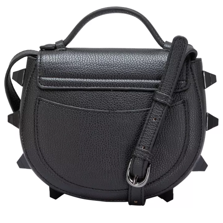 Claudia Canova Regal Regal Studded Round Crossbody Bag Black