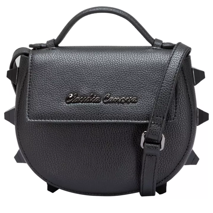 claudia canova Regal Regal Studded Round Crossbody Bag Black