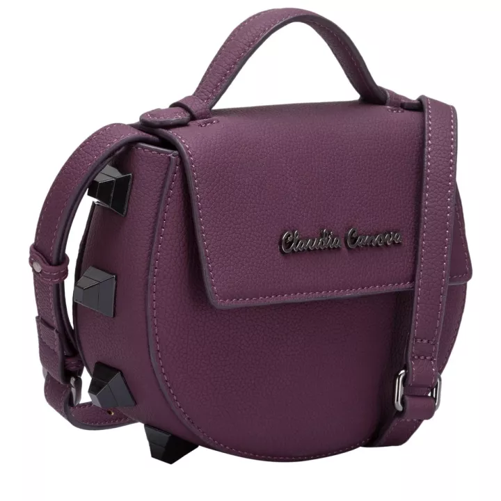Claudia Canova Regal Regal Studded Round Crossbody Bag Purple