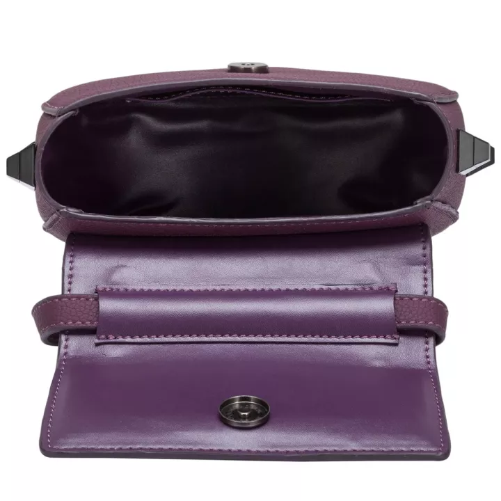 Claudia Canova Regal Regal Studded Round Crossbody Bag Purple