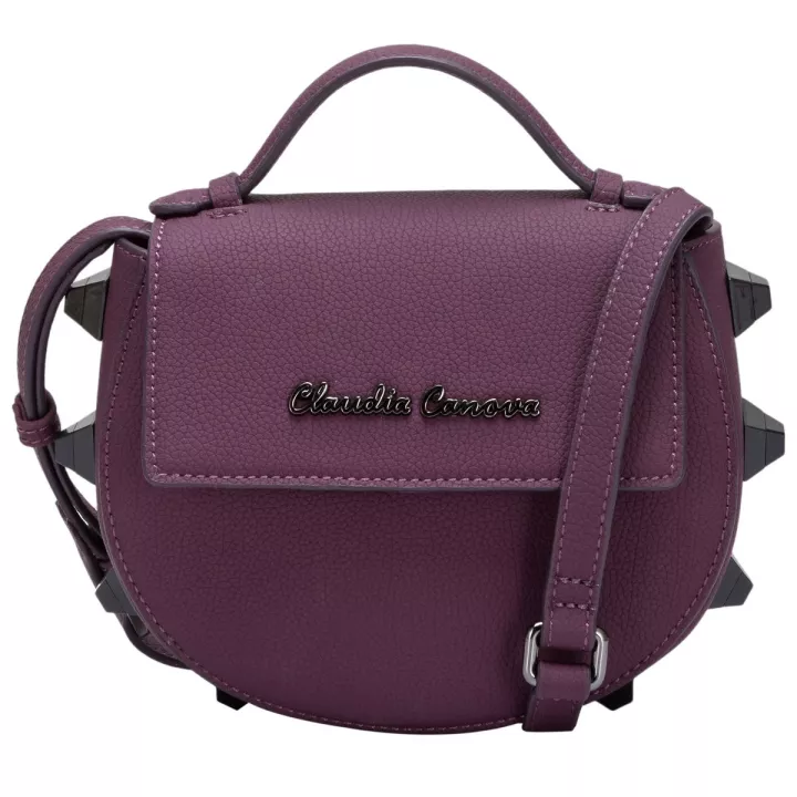 claudia canova Regal Regal Studded Round Crossbody Bag Purple