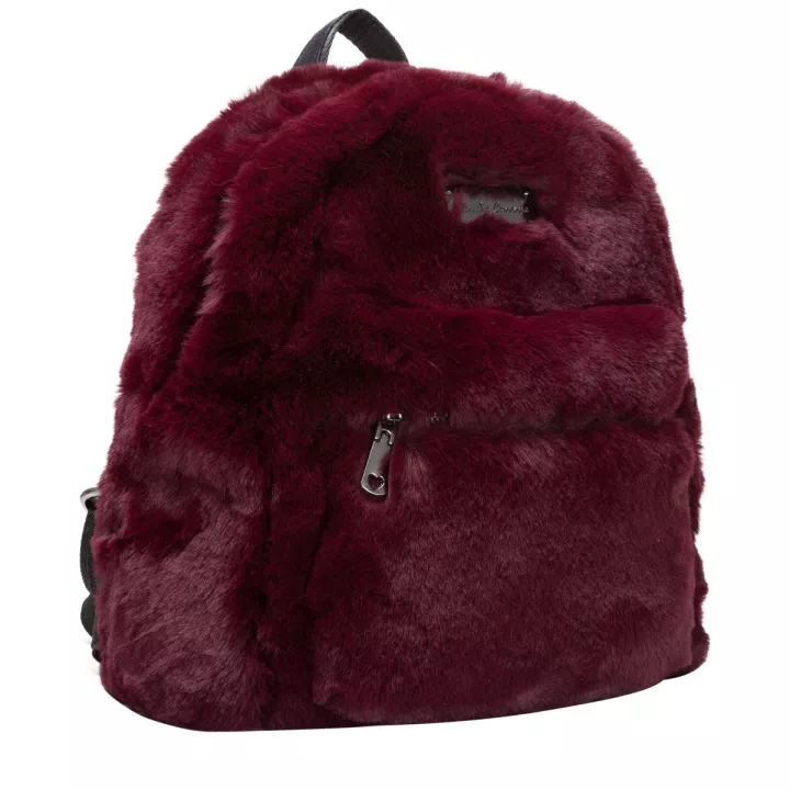 Claudia Canova Teddie Anii Xs Faux Fur Backpack Burgundy
