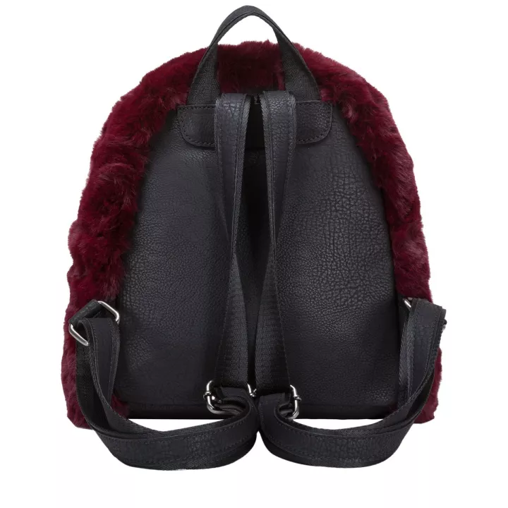 Claudia Canova Teddie Anii Xs Faux Fur Backpack Burgundy