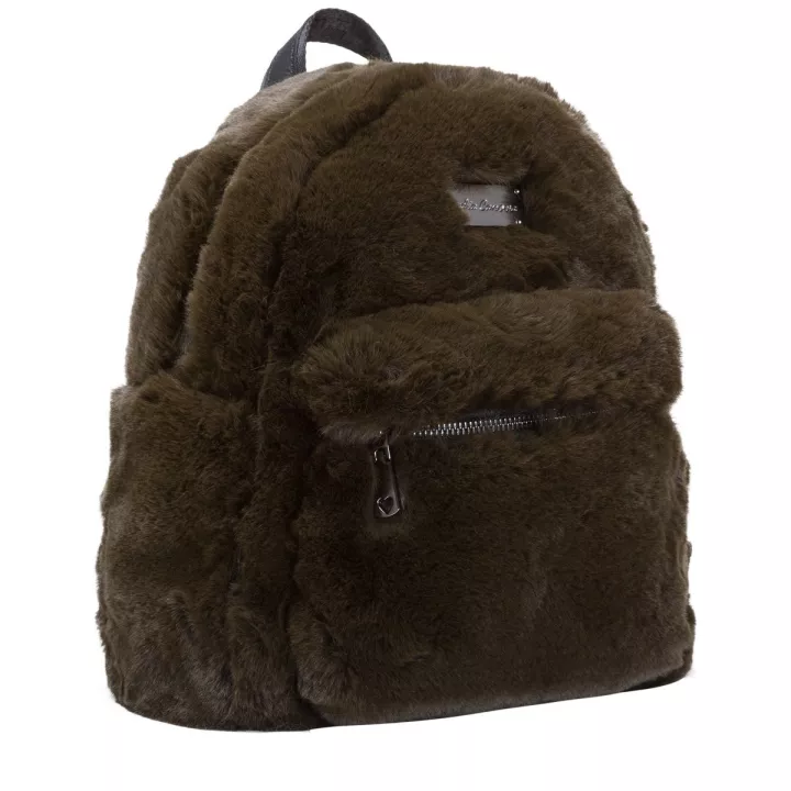 Claudia Canova Teddie Anii Xs Faux Fur Backpack Green