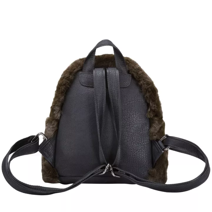Claudia Canova Teddie Anii Xs Faux Fur Backpack Green