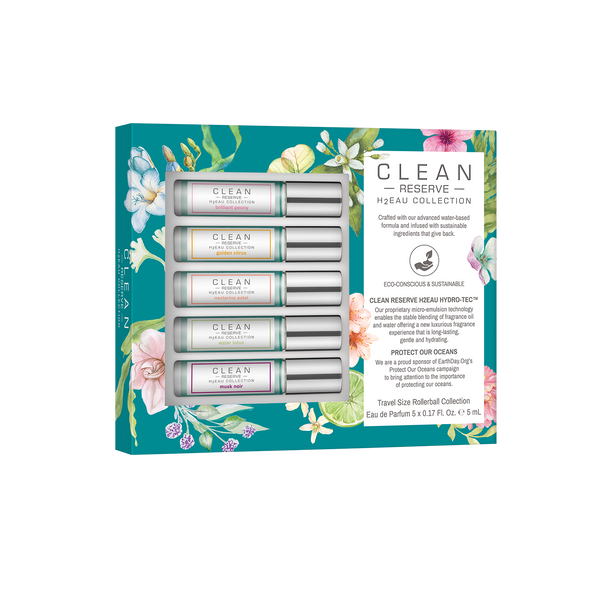 clean H2EAU Travel Size Rollerball Collection