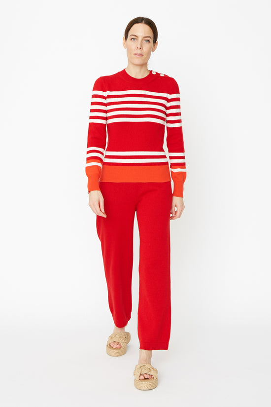 clements ribeiro Breton Sweater Red / Ivory