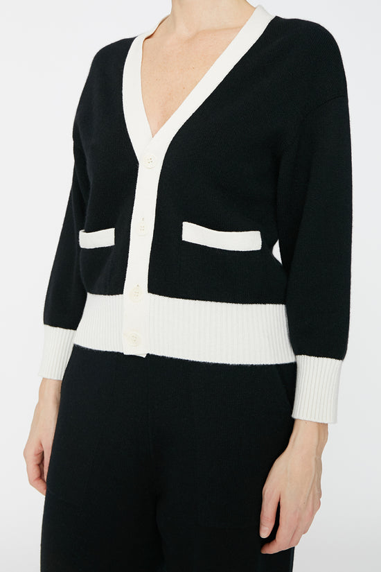 Clements Ribeiro Deauville Cardigan Black / Ivory