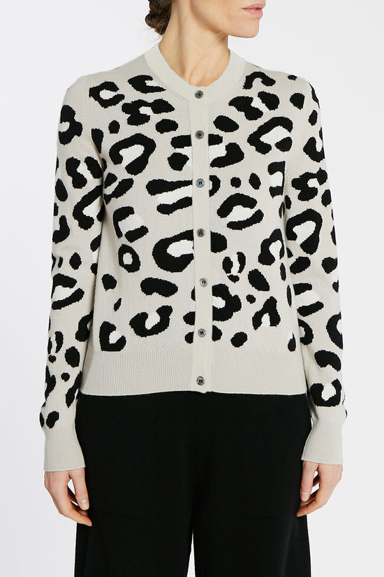 clements ribeiro Leopard Cardigan Silver