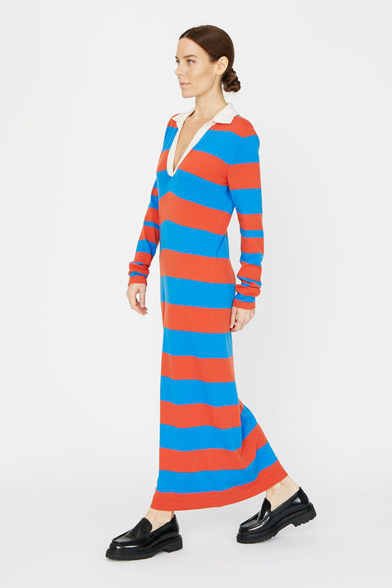 Clements Ribeiro Rugby Dress Blue / Red