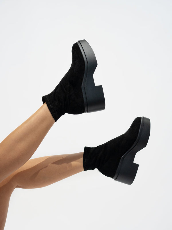 Clergerie ANKLE BOOTS - NELLE Ankle Boots Suede Lambskin Black