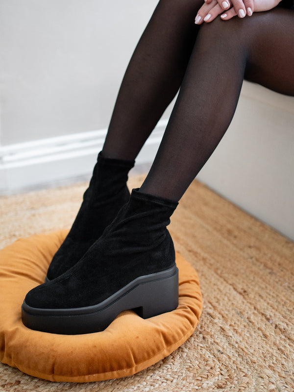 Clergerie ANKLE BOOTS - NELLE Ankle Boots Suede Lambskin Black