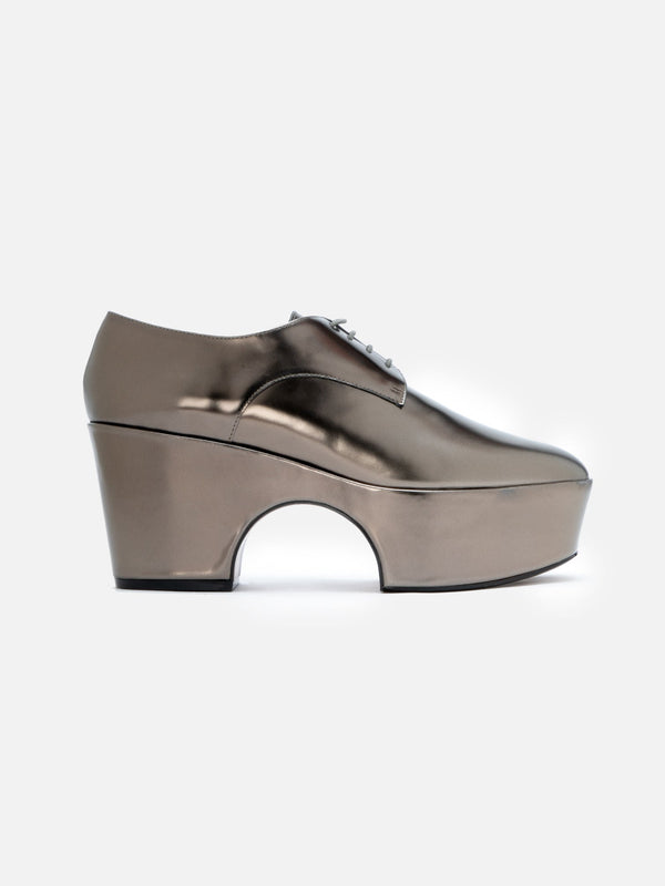 clergerie NELA metallic glossed gobi