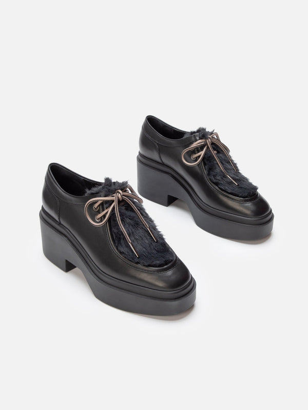 Clergerie NORTON Black & Faux Fur