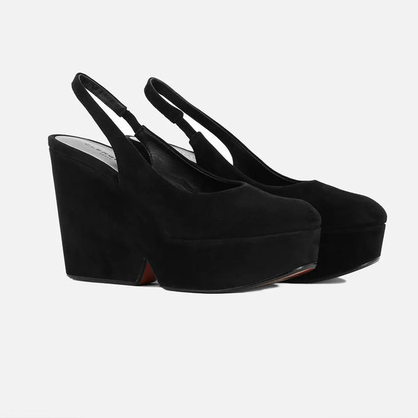 Clergerie WEDGES - BELITA Pumps Suede Leather Black
