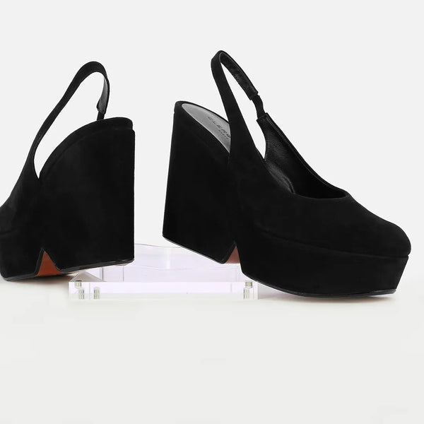 Clergerie WEDGES - BELITA Pumps Suede Leather Black
